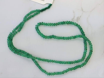 Green Emerald 2.5mm Smooth Rondelles