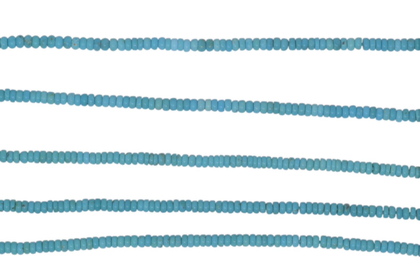 Sleeping Beauty Turquoise 4mm Smooth Rondelles