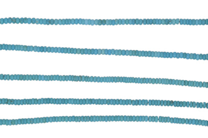 Sleeping Beauty Turquoise 4mm Smooth Rondelles
