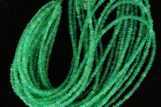 Green Ethiopian Opal 2.5mm Smooth Rondelles