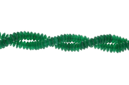 Green Onyx 8mm German Cut Faceted Rondelles