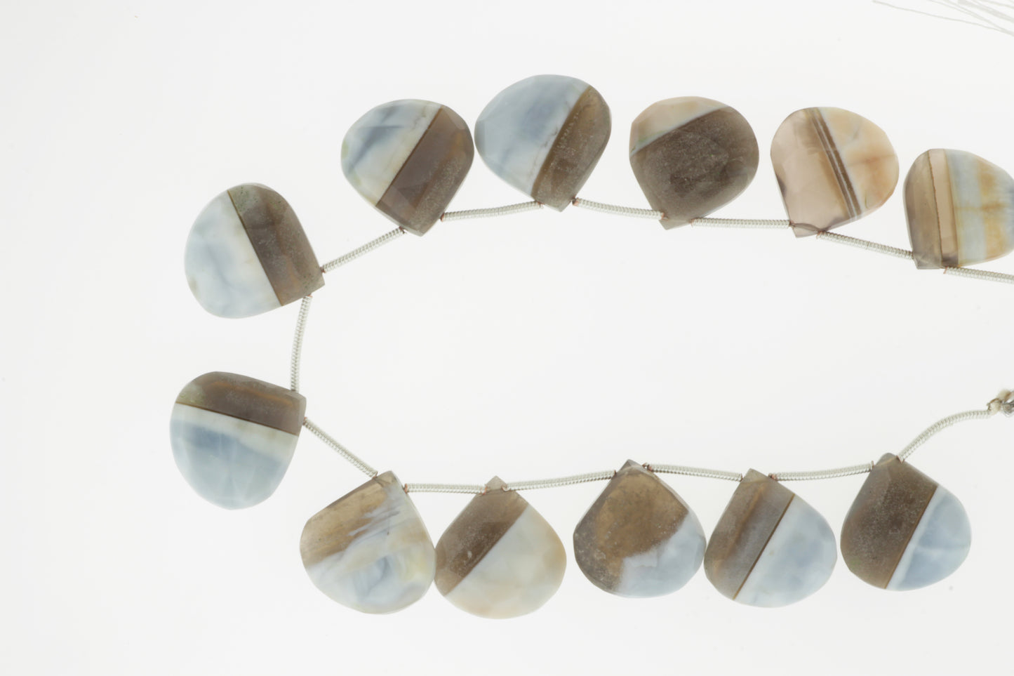 Owyhee Opal 16mm Faceted Heart Shaped Briolettes