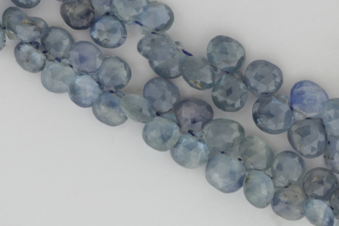Blue Kyanite 5mm Faceted Heart Shaped Briolettes