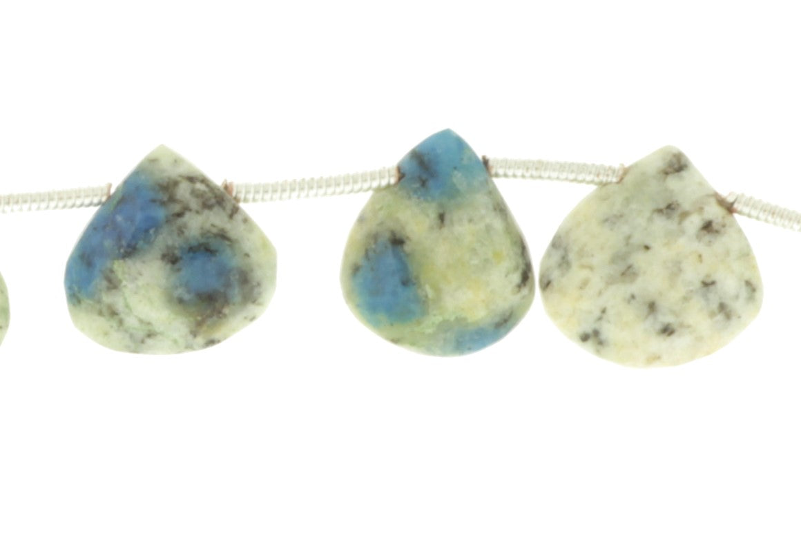 K2 Jasper 10mm Faceted Heart Shaped Briolettes