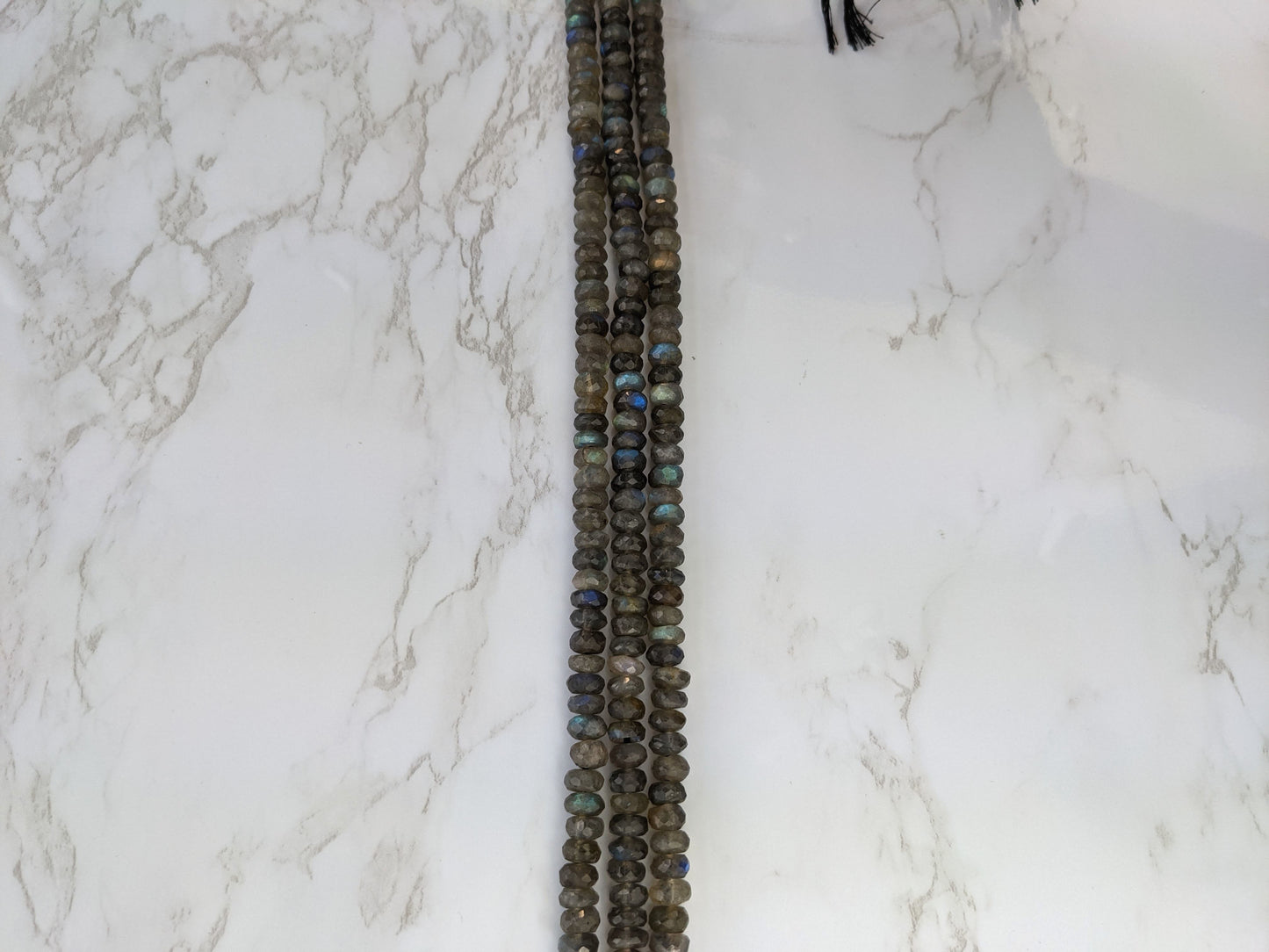 Blue Labradorite 7mm Faceted Rondelles