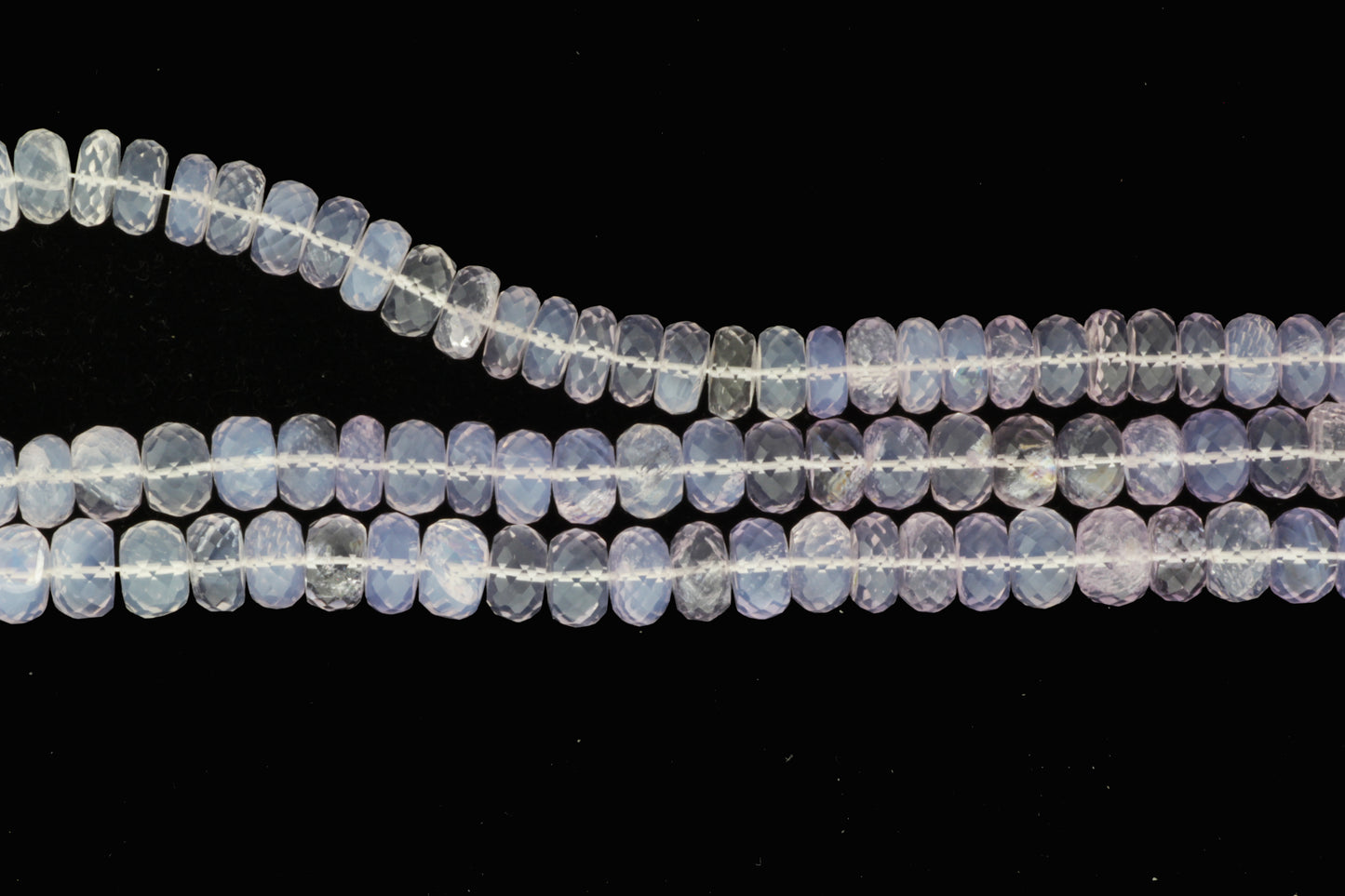 Ombre Lavendar Scorpiolite 9mm Faceted Rondelles