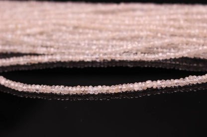 Natural Champagne Zircon 3.5mm Faceted Rondelles