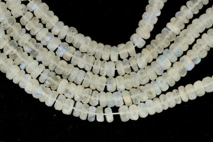 Blue Rainbow Moonstone 8mm Faceted Rondelles