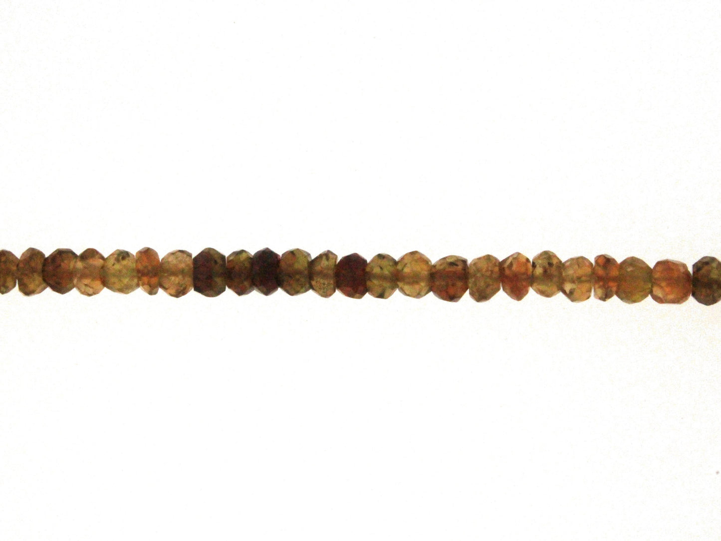 Ombre Brown Tourmaline 4mm Faceted Rondelles