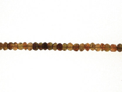 Ombre Brown Tourmaline 4mm Faceted Rondelles