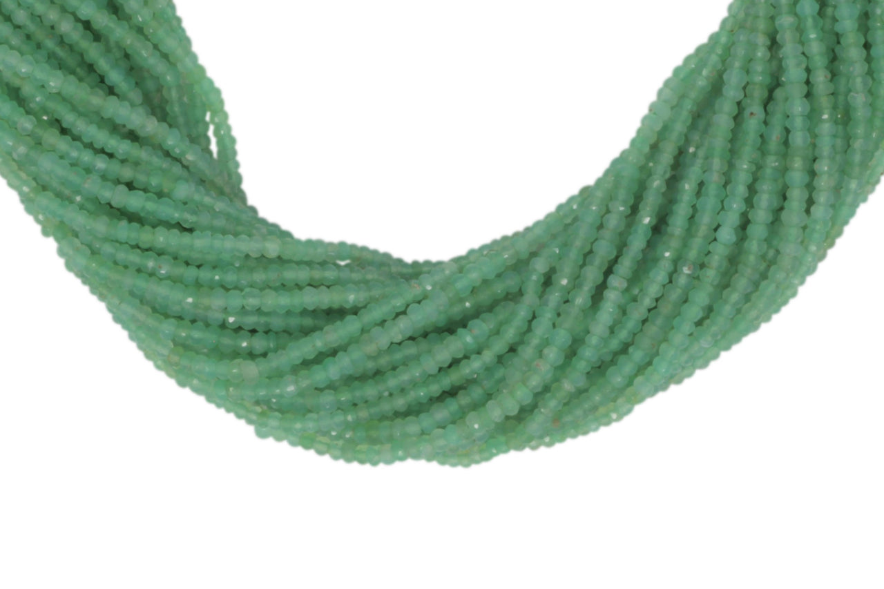 Chrysoprase 4mm Faceted Rondelles