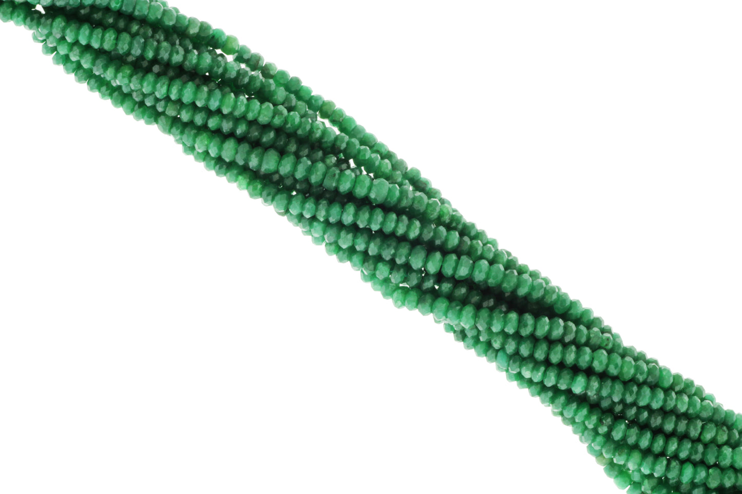 Green Emerald 3mm Faceted Rondelles