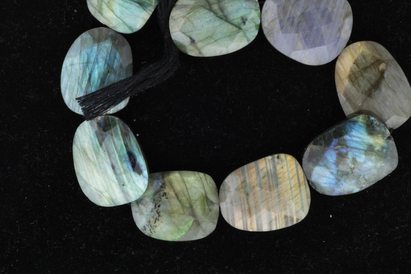 Blue Labradorite 30x20mm Faceted Slices