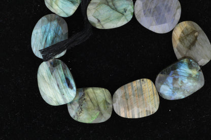 Blue Labradorite 30x20mm Faceted Slices