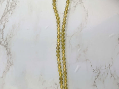 Yellow Lemon Quartz 6mm Faceted Rounds