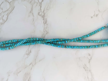 Natural Light Blue Turquoise 5mm Smooth Rondelles