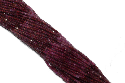 Ombre Ruby 3mm Faceted Rondelles