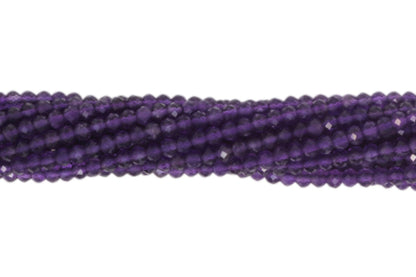 Amethyst 3.5mm Faceted Rondelles