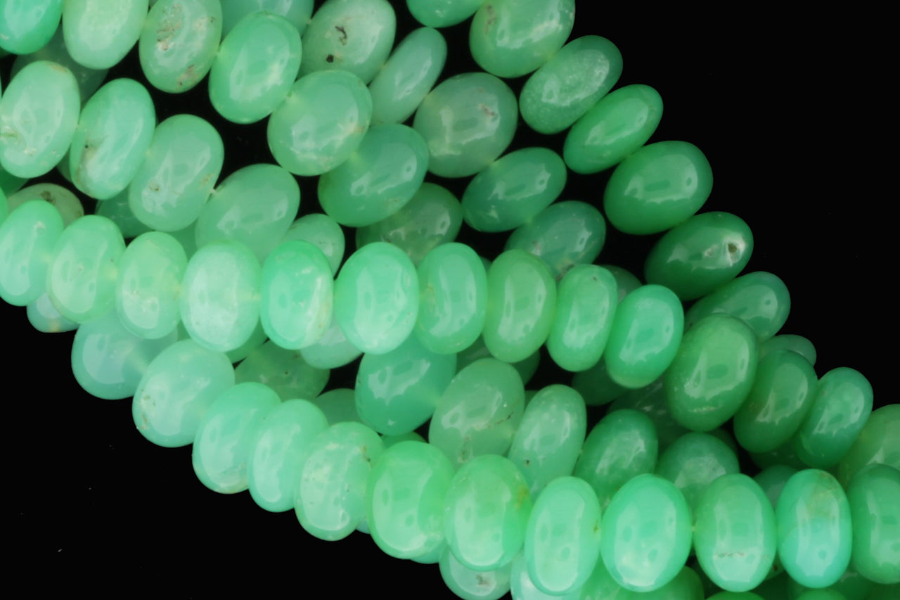 Ombre Chrysoprase 8mm Smooth Rondelles