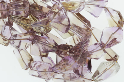 Purple and Yellow Ametrine 16x10mm Faceted Nuggets