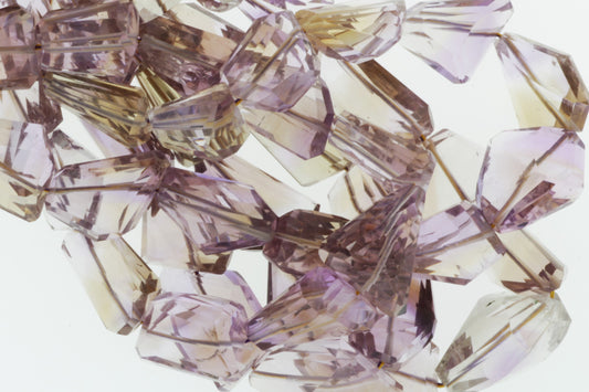 Purple and Yellow Ametrine 16x10mm Faceted Nuggets