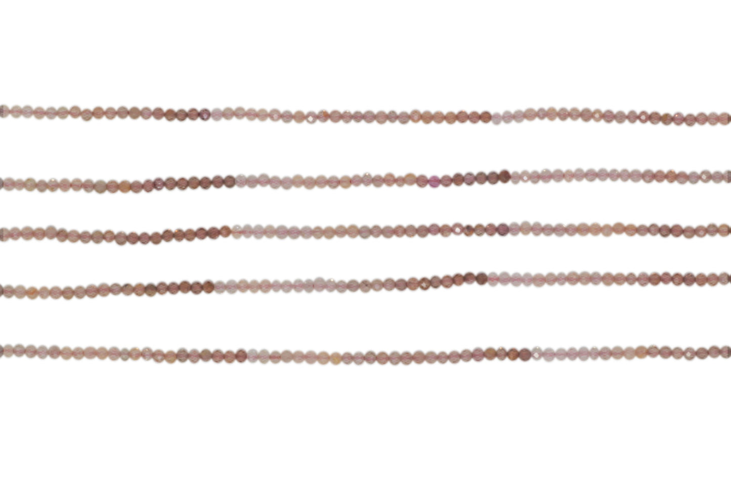 Ombre Light Red Zircon 2mm Faceted Rondelles