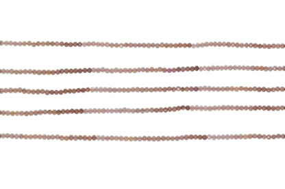 Ombre Light Red Zircon 2mm Faceted Rondelles