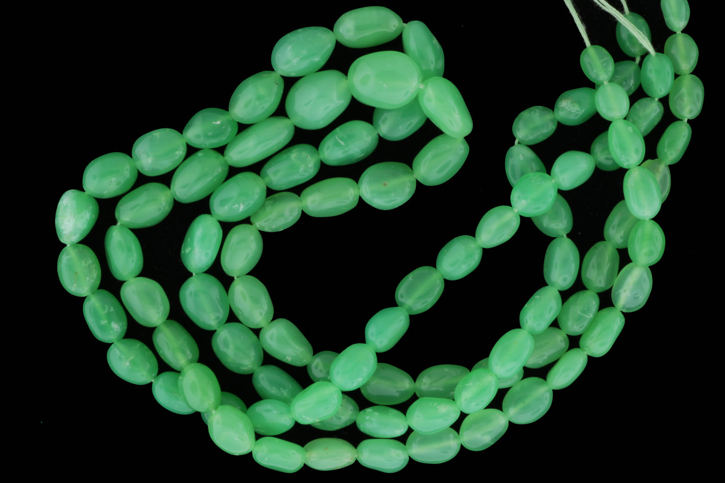 Apple Green Chrysoprase 8x6mm Smooth Nuggets