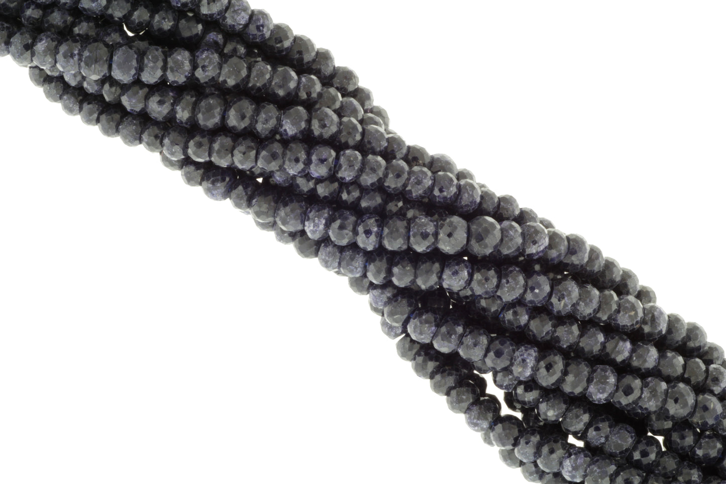 Dyed Blue Sapphire 5mm Faceted Rondelles