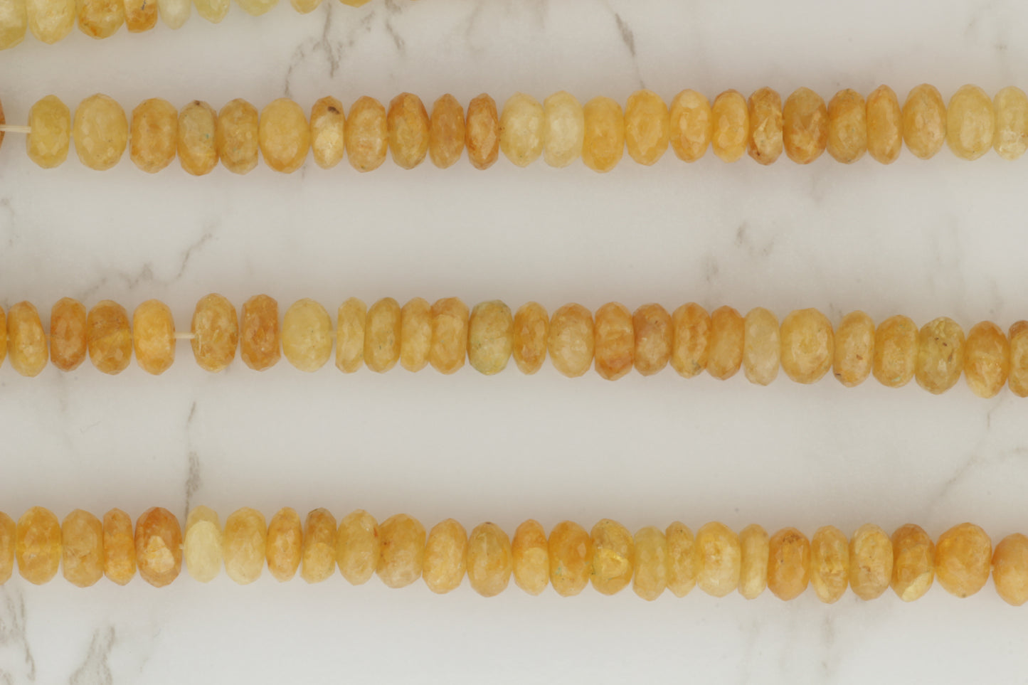Ombre Yellow Heliodor 8mm Faceted Rondelles
