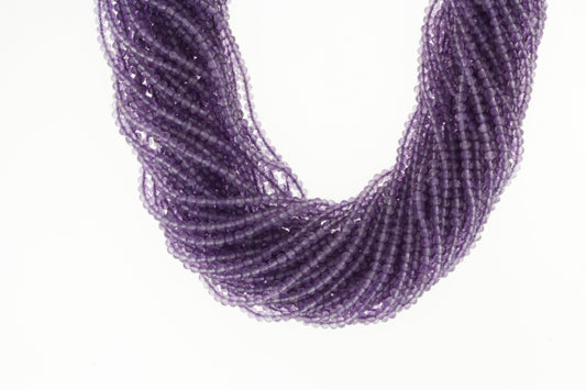 Light Purple Amethyst 2.5mm Faceted Rounds