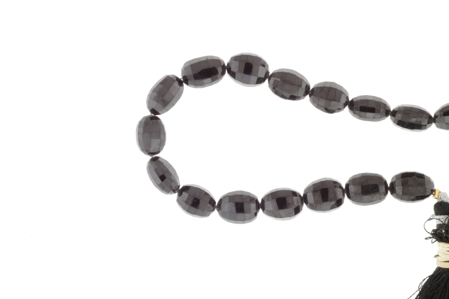 Black Spinel 12x9mm Faceted Drums