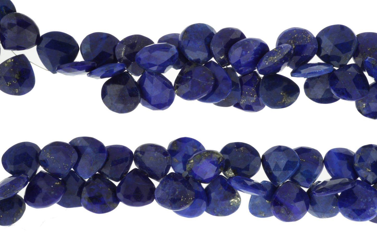 Royal Blue Lapis Lazuli 14mm Faceted Heart Shaped Briolettes