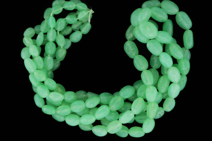 Light Green Chrysoprase 8x6mm Smooth Nuggets