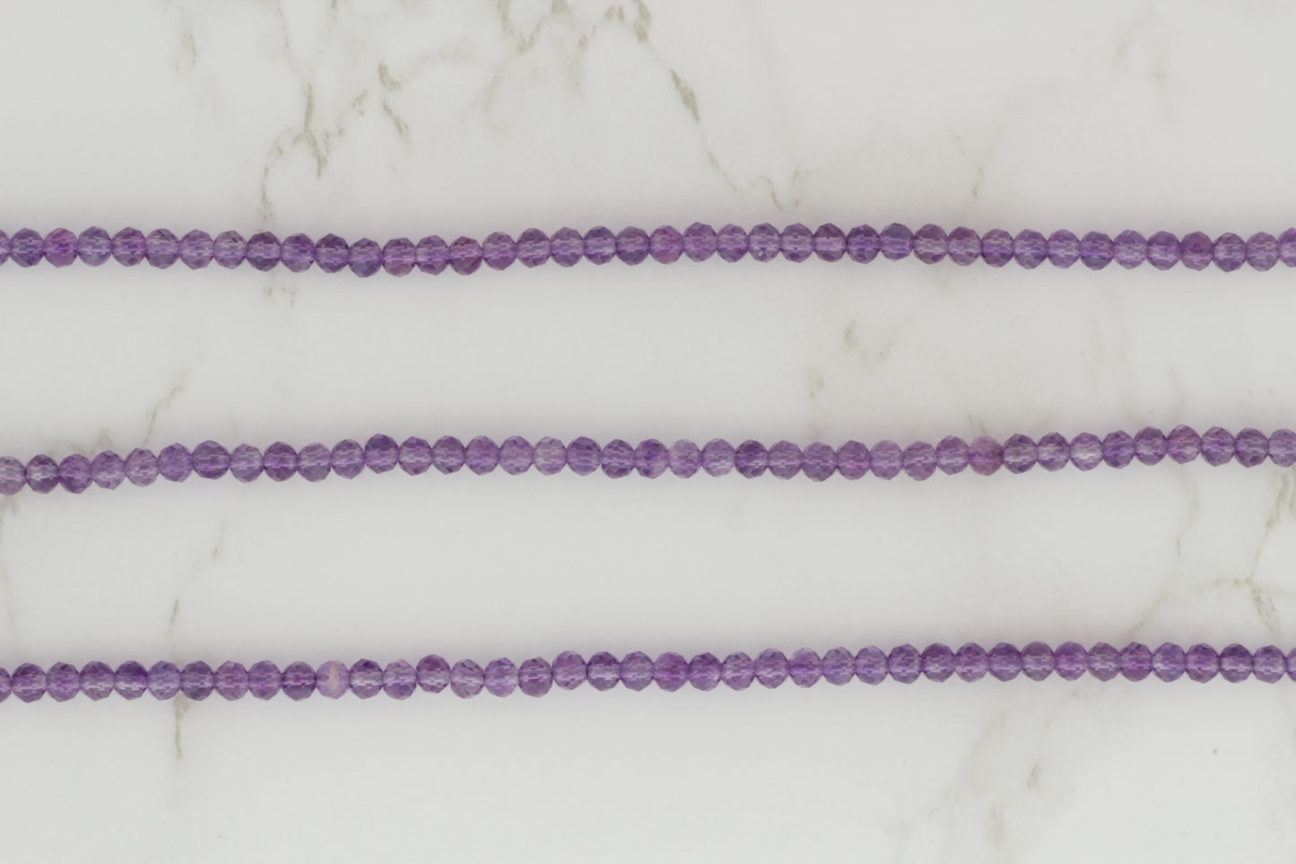 Purple Amethyst 3.5mm Faceted Rounds