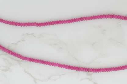 Pink Sapphire 3mm Smooth Rondelles