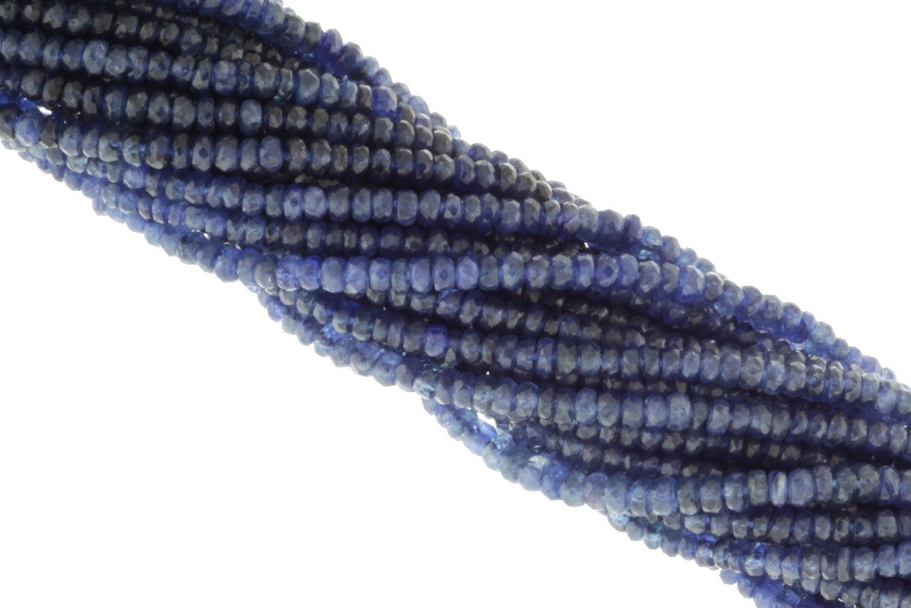 Royal Blue Sapphire 3mm Faceted Rondelles