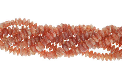 Brown Sunstone 5mm German Cut Smooth Rondelles