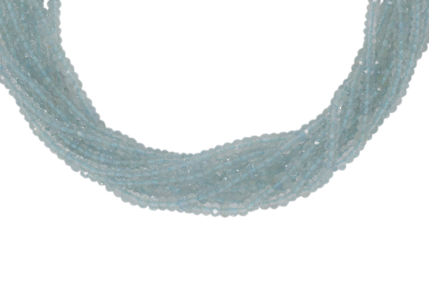 Aquamarine 4mm Faceted Rondelles