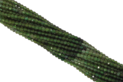 Ombre Green Tourmaline 2.5mm Faceted Rounds