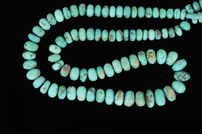 Natural Light Blue Turquoise 6mm Faceted Rondelles