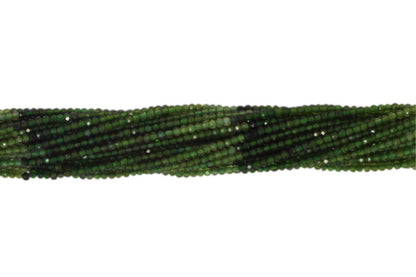 Ombre Green Tourmaline 2.5mm Faceted Rounds