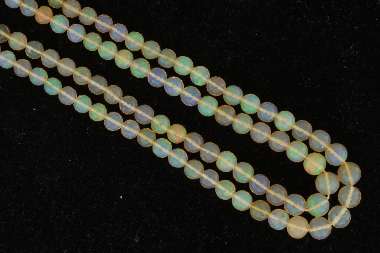Yellow Ethiopian Opal 5mm Faceted Rounds