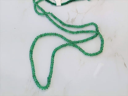 Green Emerald 2.5mm Smooth Rondelles