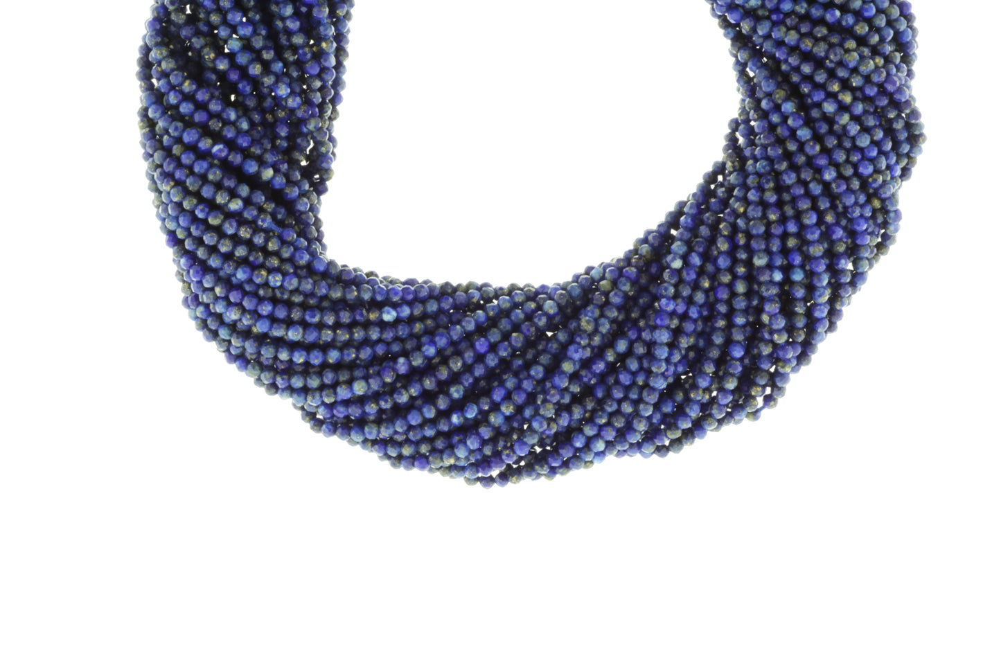 Dark Blue Lapis Lazuli 2.5mm Faceted Rounds