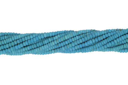 Sleeping Beauty Turquoise 4mm Smooth Rondelles