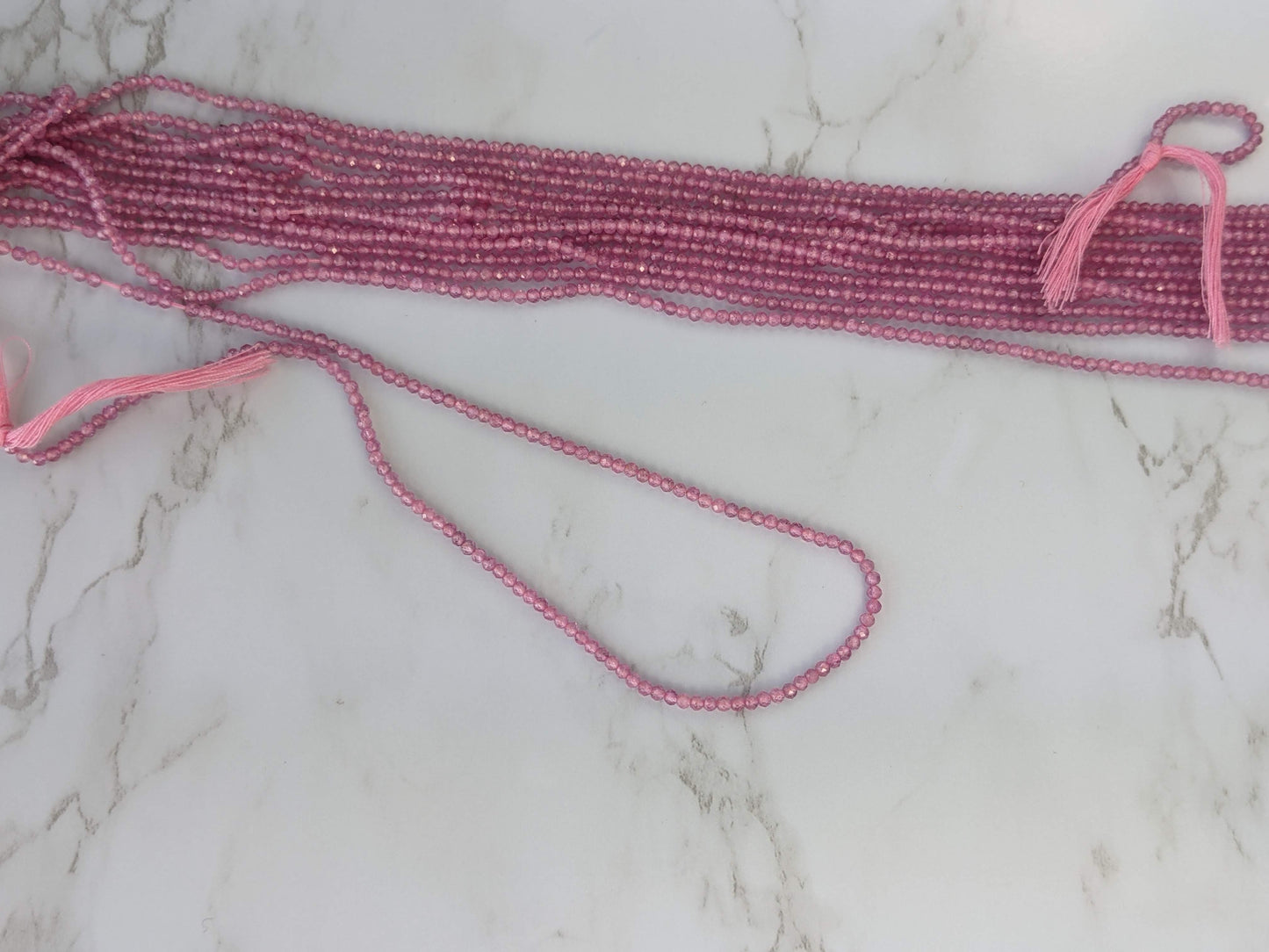 Pink Sapphire 2.5mm Faceted Rounds