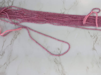 Pink Sapphire 2.5mm Faceted Rounds