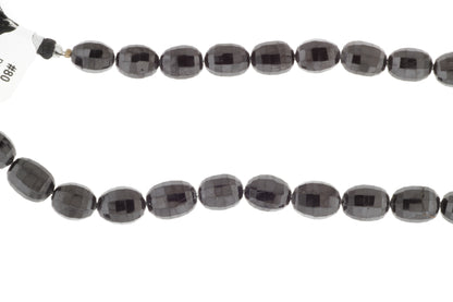 Black Spinel 12x9mm Faceted Drums