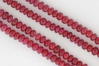 Red Ruby 3mm Smooth Rondelles
